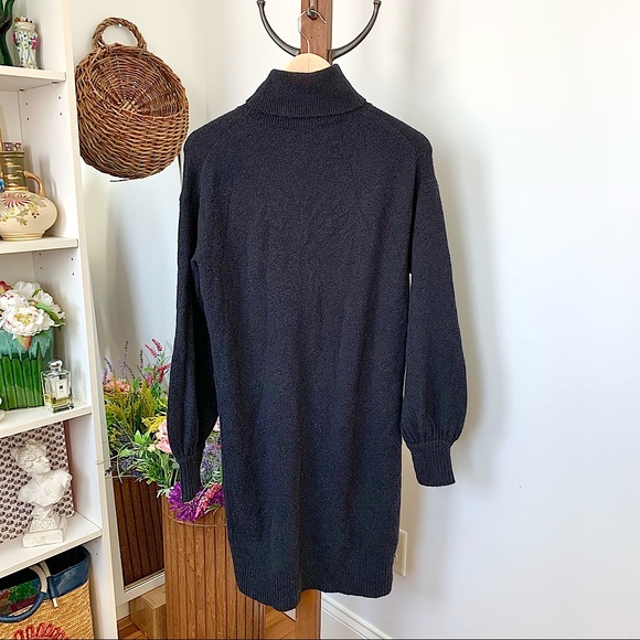 NEW J Crew Black Turtleneck Sweater Dress Supersoft Merino Alpaca NWT - Picture 8 of 16